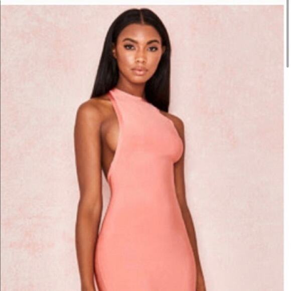 House of CB Peach Sorbet Yasmine Body Sheath Dress in Size XS - Picture 1 of 7